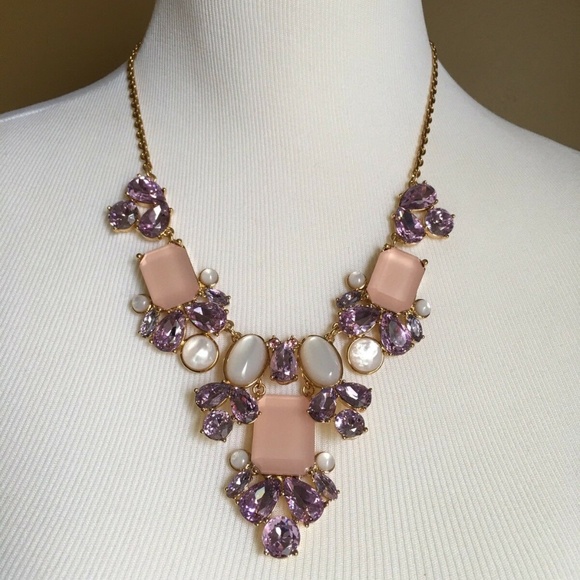 NWT Kate Spade Blush Crystal Glitzy Spritz Necklace - Picture 2 of 6